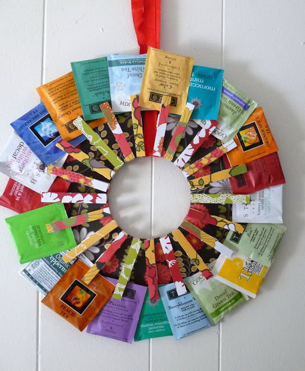 Tea Wreath. This beautiful tea wreath is a perfect gift for any tea-lover. This is a great man's gift choice for your father or grandfather if he loves drinking tea. 