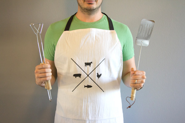 Manly Man Apron. If your father or husband is a big fan of cooking, then making a macho apron for him is a perfect gift idea. And this present is very economic. 
