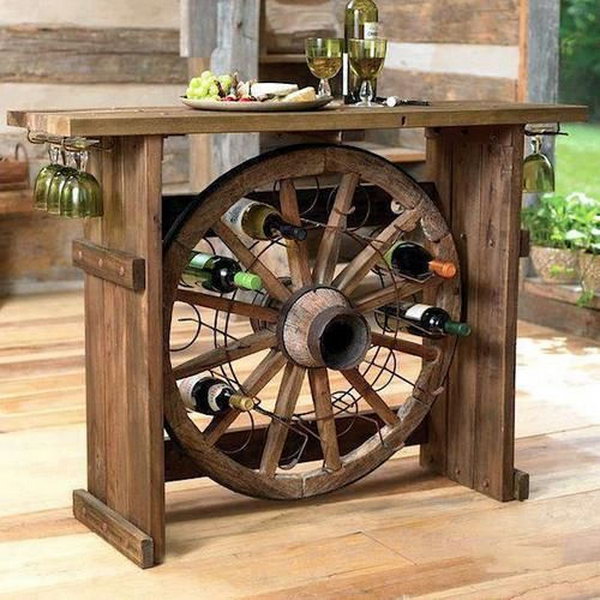 Rustic Wood Wine Bars.