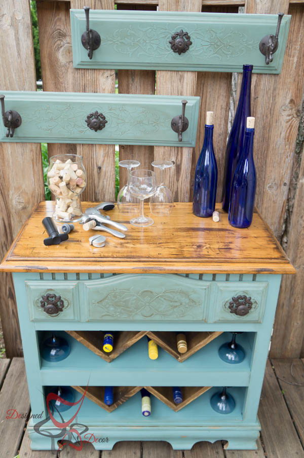 DIY Dresser Wine Bar. See how to turn an old dresser into a classy wine bar.
