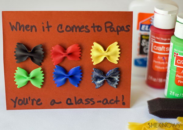 Bow Tie pasta Father's Day Card