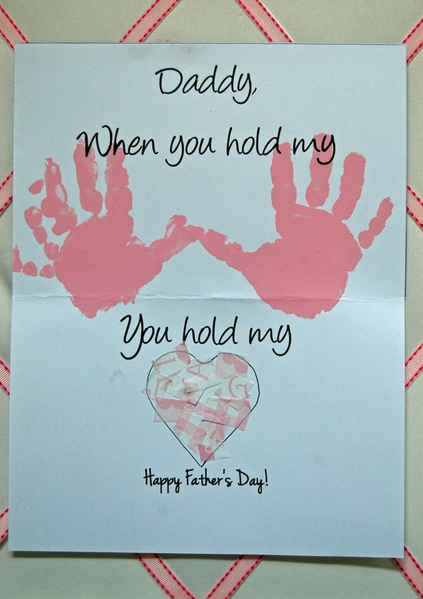 Handprint Happy Father's Day Card