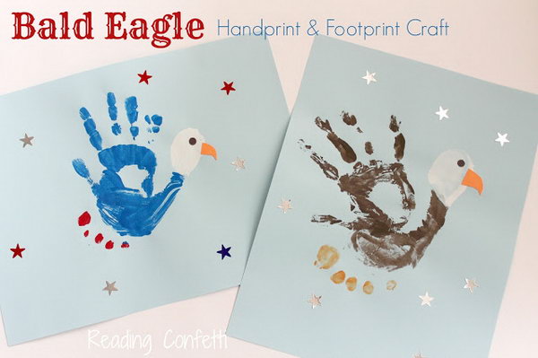 Bald Eagle Handprint and Footprint Craft.