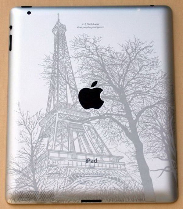 Eiffel Tower image iPad engraving ideas. 