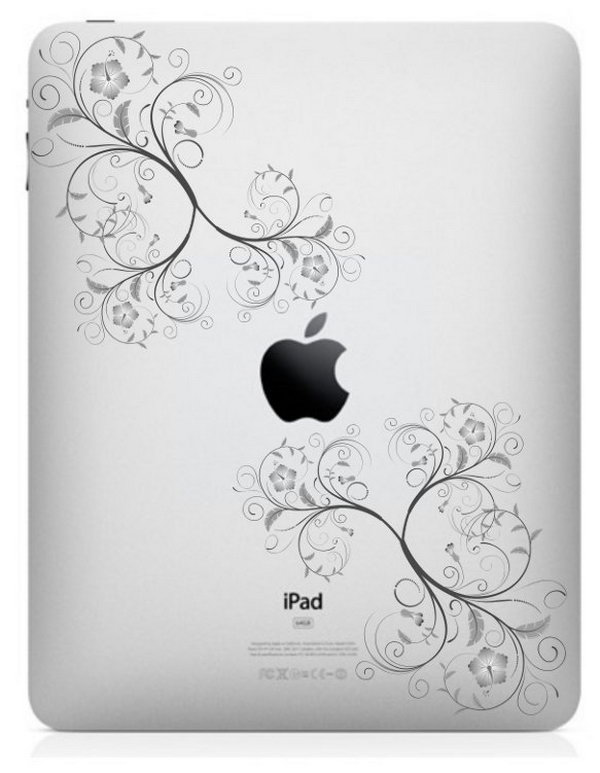 Flowers and Vines engraving idea for iPad. This will be loved by girls. 
