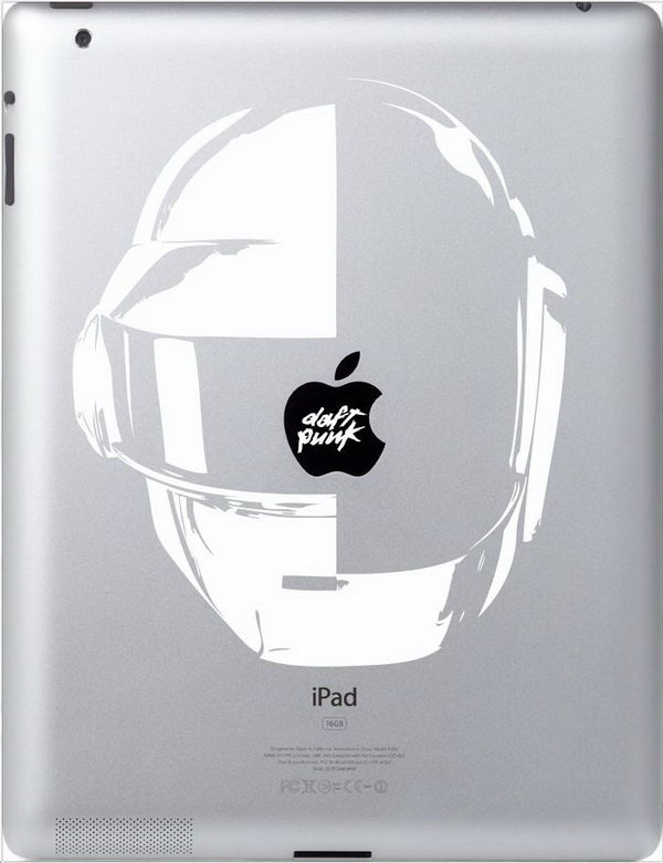 Laser Engraved Daft Punk iPad. 