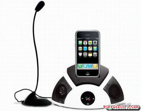 iPhone Dock with Speaker and Mic. As its name suggests, this iPhone dock can also be served as a speaker and free-hand mic as well. You can use iPhone to make conference call and listen to your music at the same time. Everything is just so fabulous.