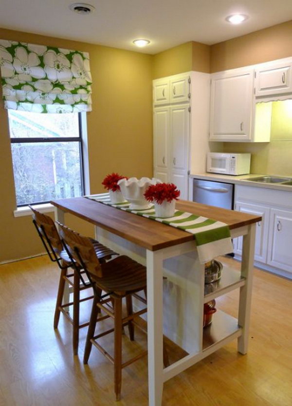 Budget-Friendly Option. Love the island from IKEA. There's no need to spend tons on custom cabinetry and granite counters, especially on a kitchen island. The island was a breeze to assemble and really high quality and very sturdy. 