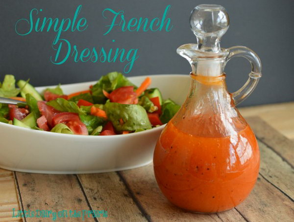 Simple French Dressing .Simple French Dressing has a perfect balance between the sweet and tangy.  It makes any green salad pop with flavor. 