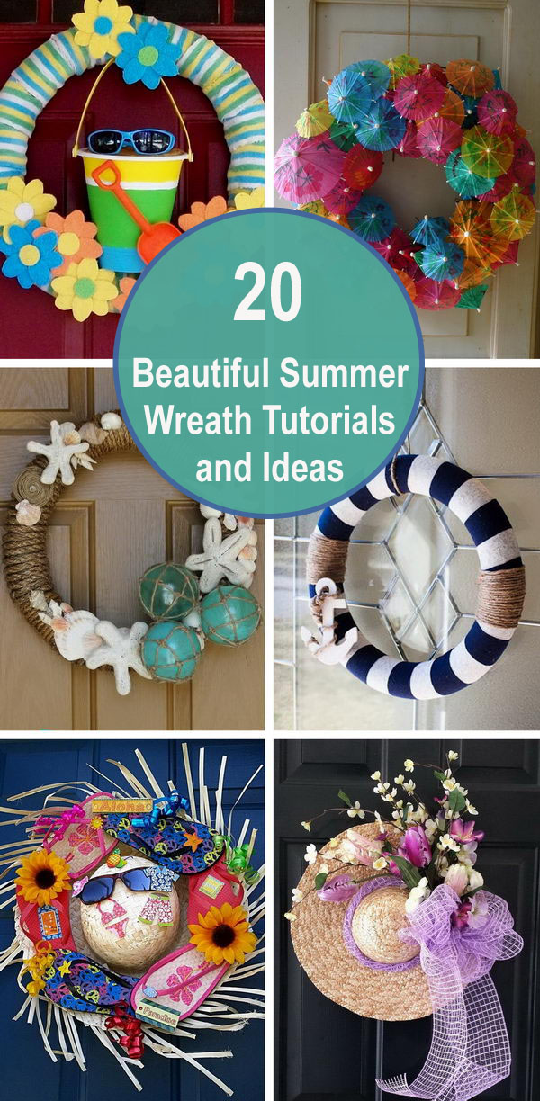 20+ Beautiful Summer Wreath Tutorials and Ideas. 