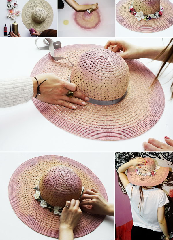 DIY Pink Floral Hat. This vintage pink floral hat is very easy to make. See the step by step here.