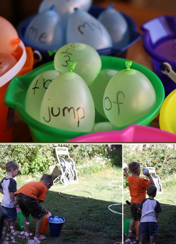 Water Balloon Sight Words. Fill the balloons with water and write words on them. Ask one kid to read the words loudly and the other to toss balloons at one of the hoops.The kids can grasp all the sight words in this funny way.
