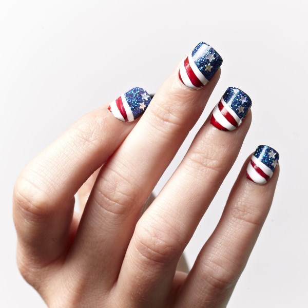 Flag Day Patriotic Nails: With their galaxy nails set, you can create a great 4th of July nails look that is just you, but totally shows your pride. See more here.