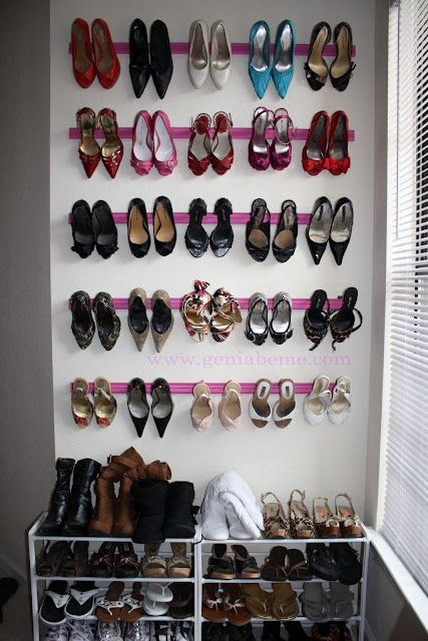  Use Crown Molding as a Place to Store your Heels 