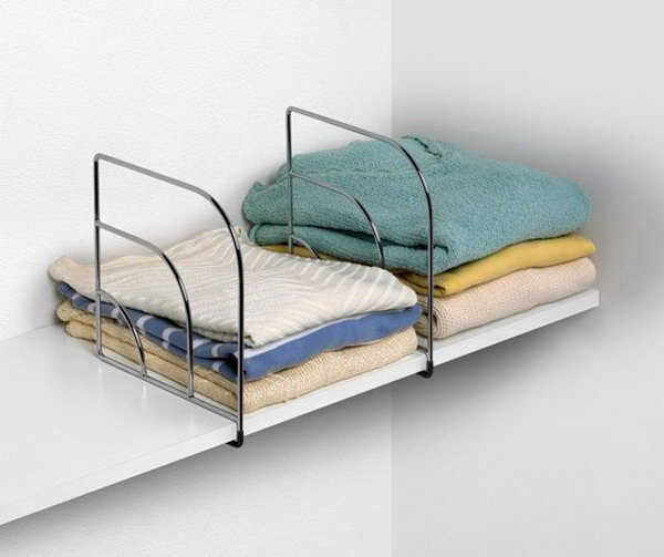  Store Clothes on Shelves More Efficiently with Shelf Dividers