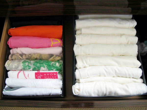 Use Old Shoe Boxes as Drawer Organizers