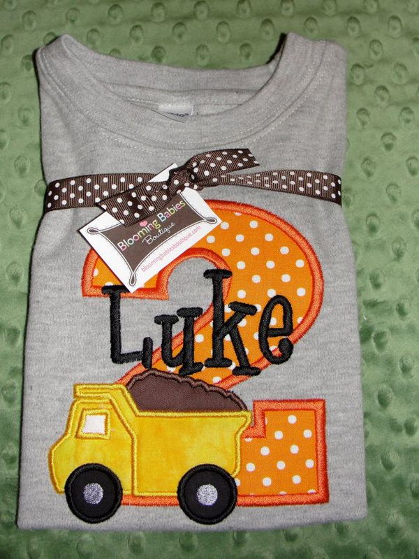 Construction Dump Truck Birthday Shirt