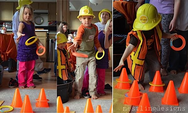 Ring Toss Contractors Birthday Activity: What boy doesn't like to play with ring toss game. This is an easy and fun game for the little boys. 