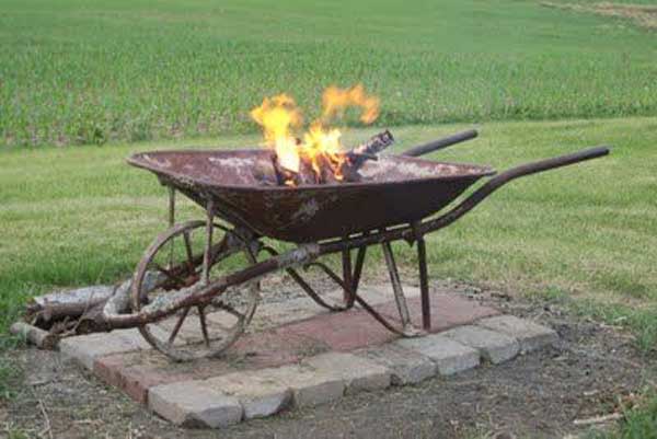 Fire Pit Wheelbarrow 