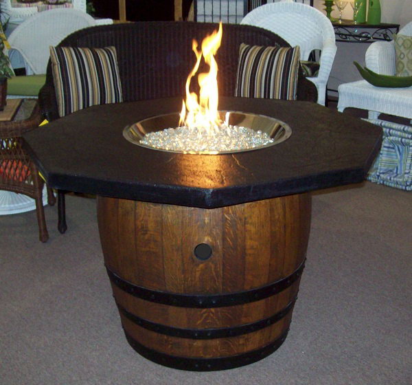 Wine Barrel Fire Pit