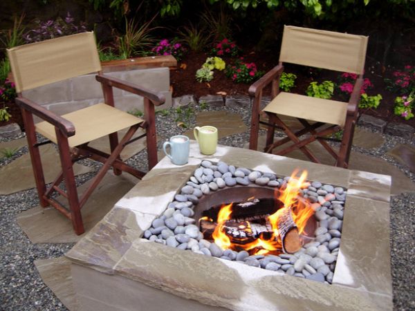 DIY Square Concrete Fire Pit