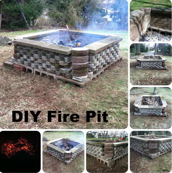 DIY Fire Pit Using Re-purposed Materials--Cinder Blocks