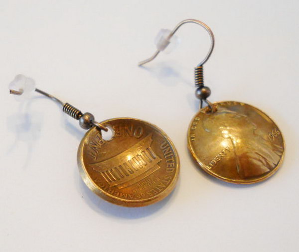 Lucky Penny Earrings. Perfect gifts for graduation, birthday, anniversary, etc.  