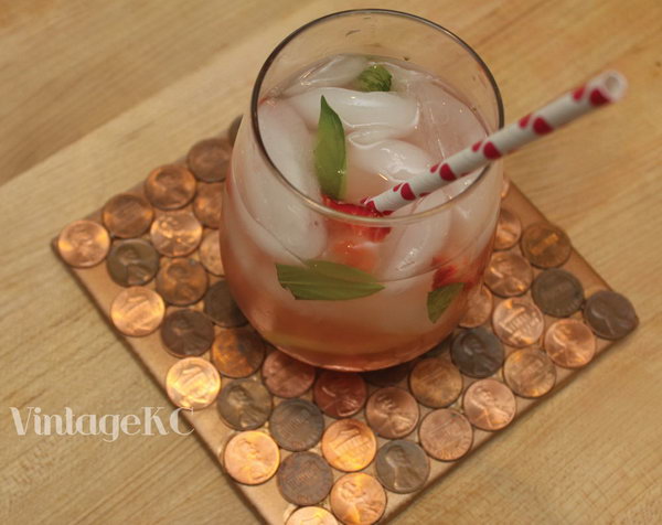 Penny Coasters. The craft is quick and simple and the results are very attractive! Make some for yourself or to give as a gift. 