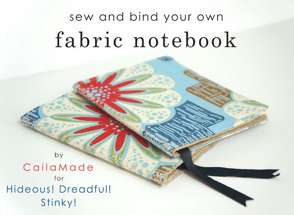 Sew and Bind Fabric Notebooks for Memorial Wedding Favors
