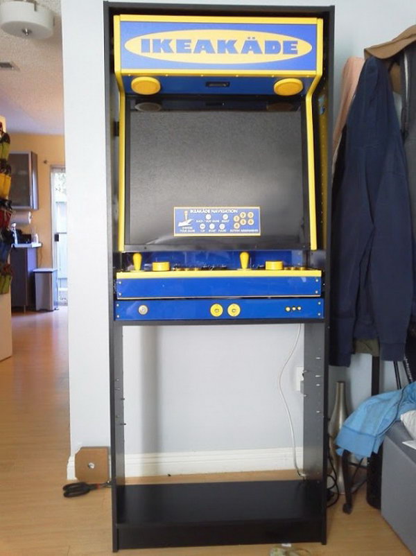Use a BILLY bookshelf to build an IKEA arcade game. Based on the tutorial, it wasn't easy, but the result is awesome and worth. Check out the directions 