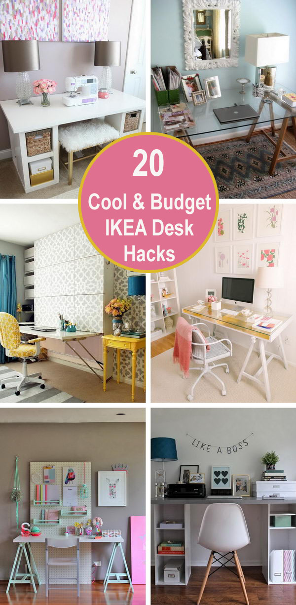 20+ Cool and Budget IKEA Desk Hacks.