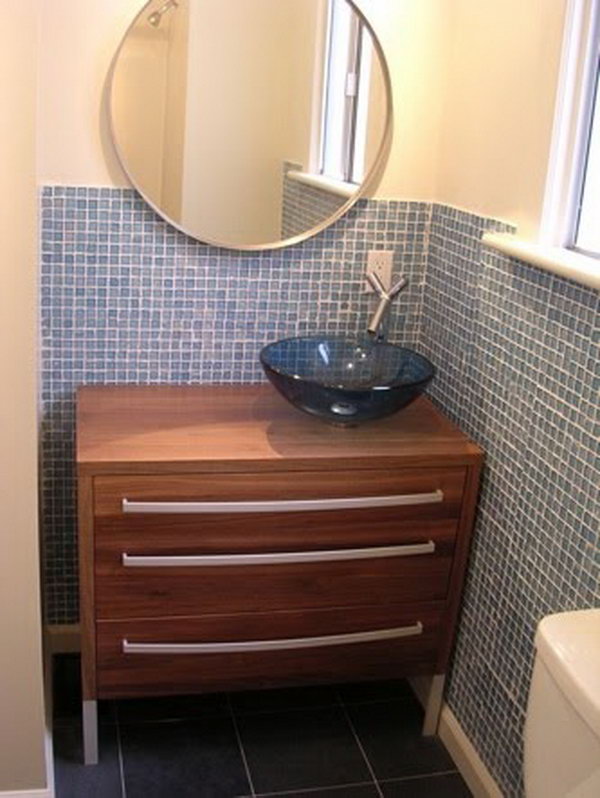 Bathroom Vanity from Chest of Drawers.
