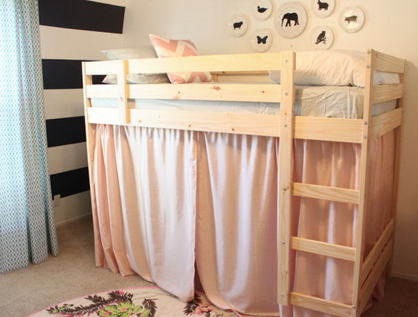 Turn an IKEA Mydal bunk Bed to a Loft Bed with a Little Secret Play House 