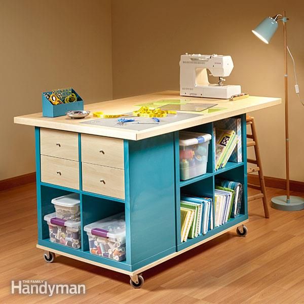 IKEA Kallax Hack: Craft Room Storage. Sandwich three small Kallax shelf units between a base with casters and a plywood top to create convenient craft storage and easy mobility. Get the step-by-step instructions