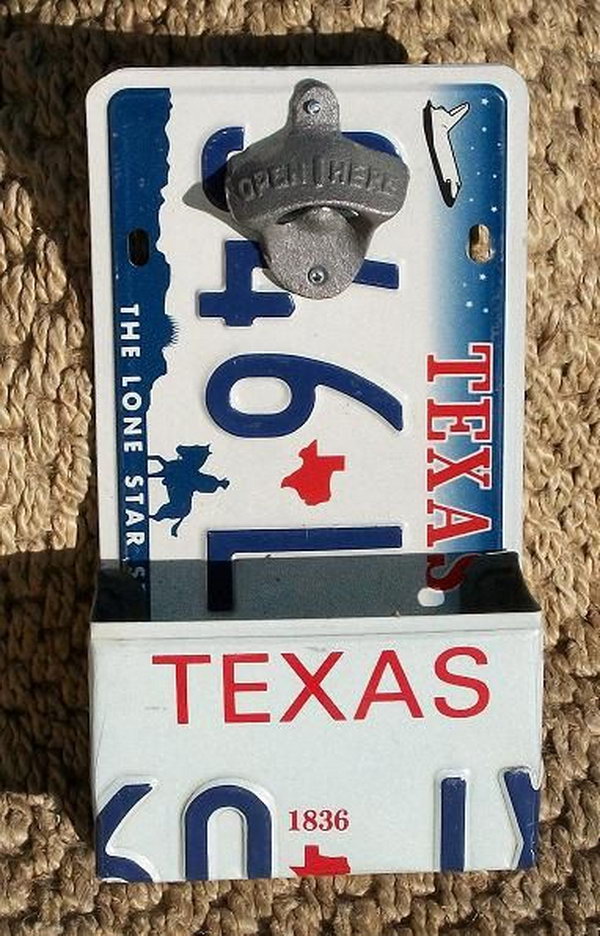 License Plate Box and Plate Bottle Opener 