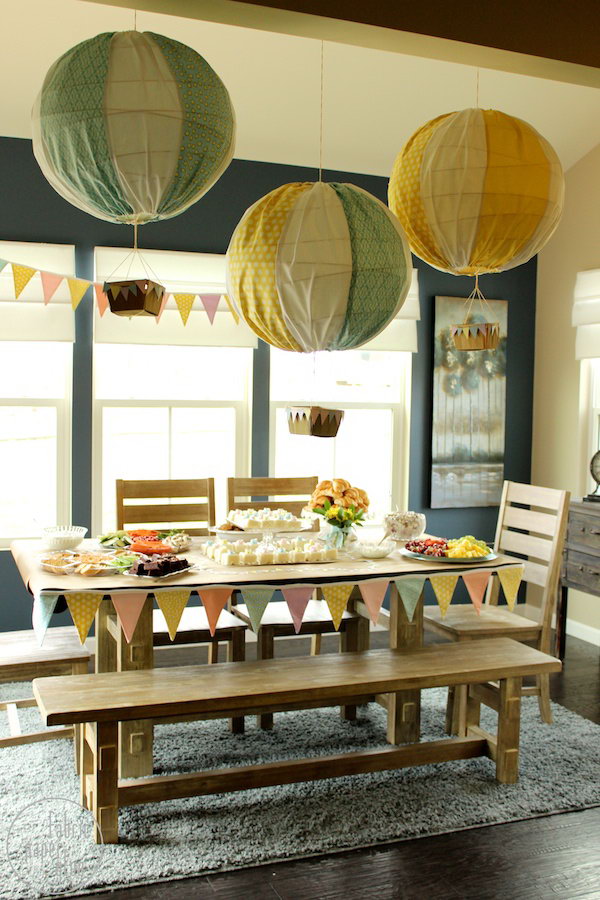 Fabric Hot Air Balloon Decorations. A unique and custom decoration item for the family party. See more details 