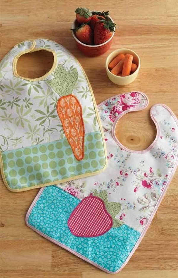 Springtime Bibs for Kids. These garden-inspired bibs are almost too pretty for dinnertime! 