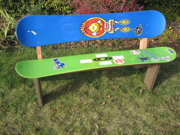  Skateboard Chair or Bench: The useless skateboards were converted to extremely cute chair for your kids. You can also make one for yourself. And you'll be able to take pleasure in your gear year round, perhaps while sipping a tasty beverage. Check out more details 