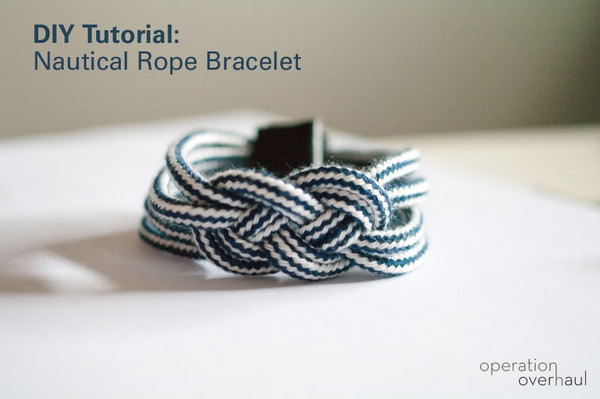 Nautical Rope Bracelet.  See the tutorial 