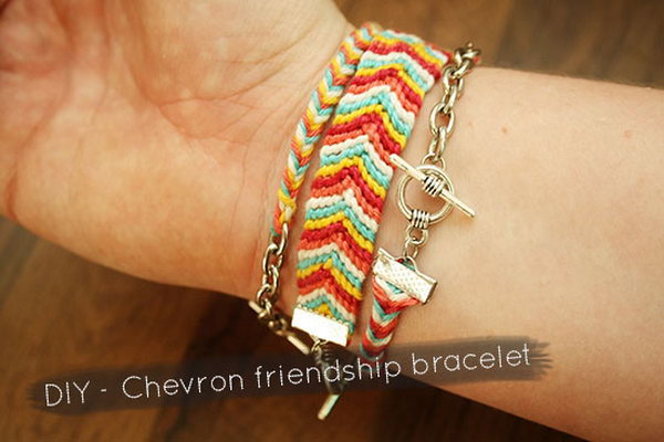 DIY Chevron Friendship Bracelet. See the tutorial 