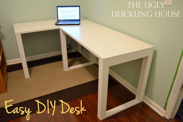 Easy DIY L Shaped Desk. 