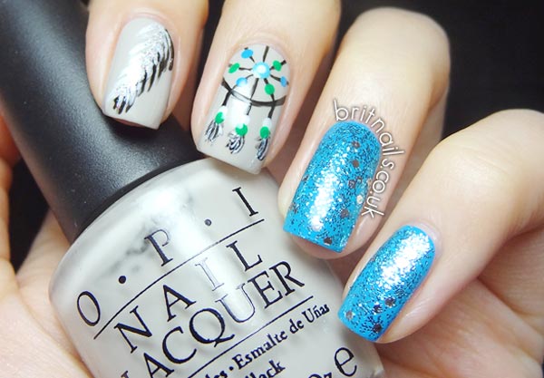 Lots of dream catcher nail designs and ideas. How beautiful and unique with such good meaning. I love it.