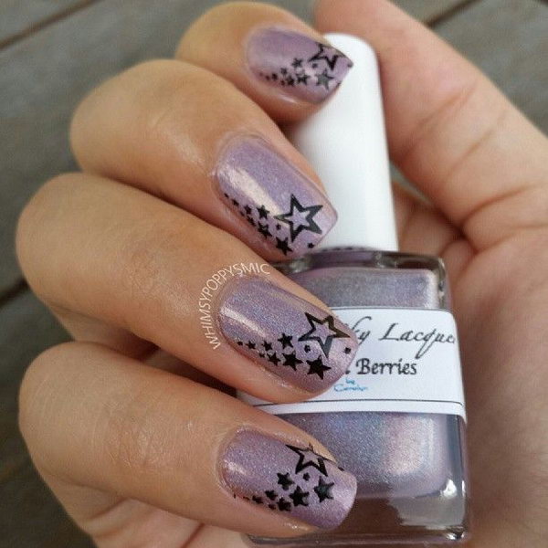 Purple Star Nails. This is all sorts of perfect! I love it, so clever! :)