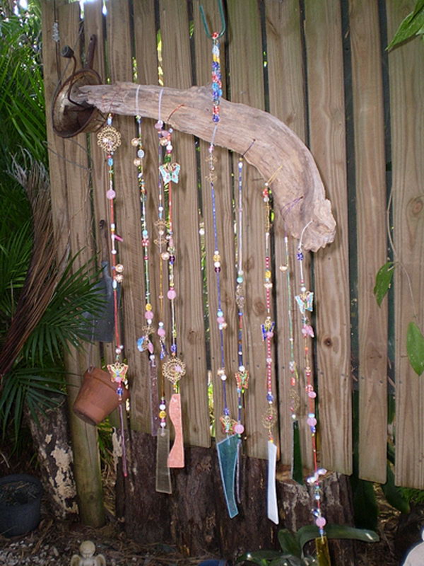  Wind Chime with Old Beads and Jewelry. See how 