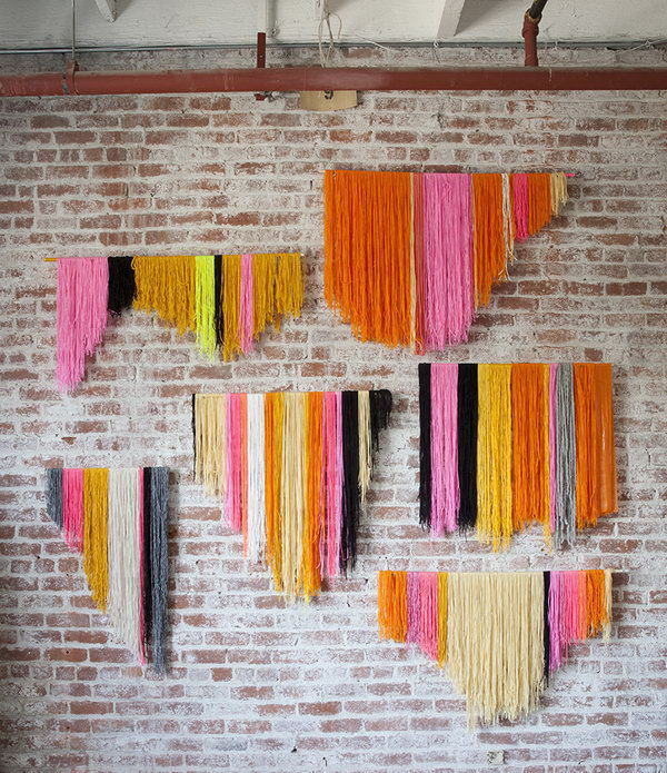 Yarn Banner Wall Decor Idea. See how 
