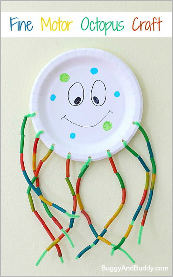 Fine Motor Octopus Craft for Kids. See how to make it 