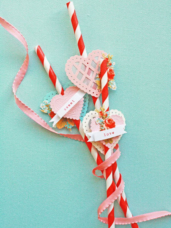 Sweet Straw Valentine’s Gift. See more directions 