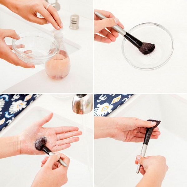 DIY Makeup Brush Cleaner. See the tutorial 