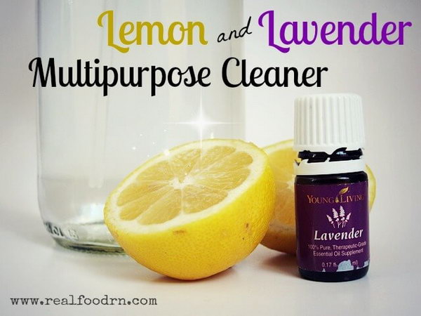 Lemon Lavender Homemade Multipurpose Cleaner. See the tutorial 