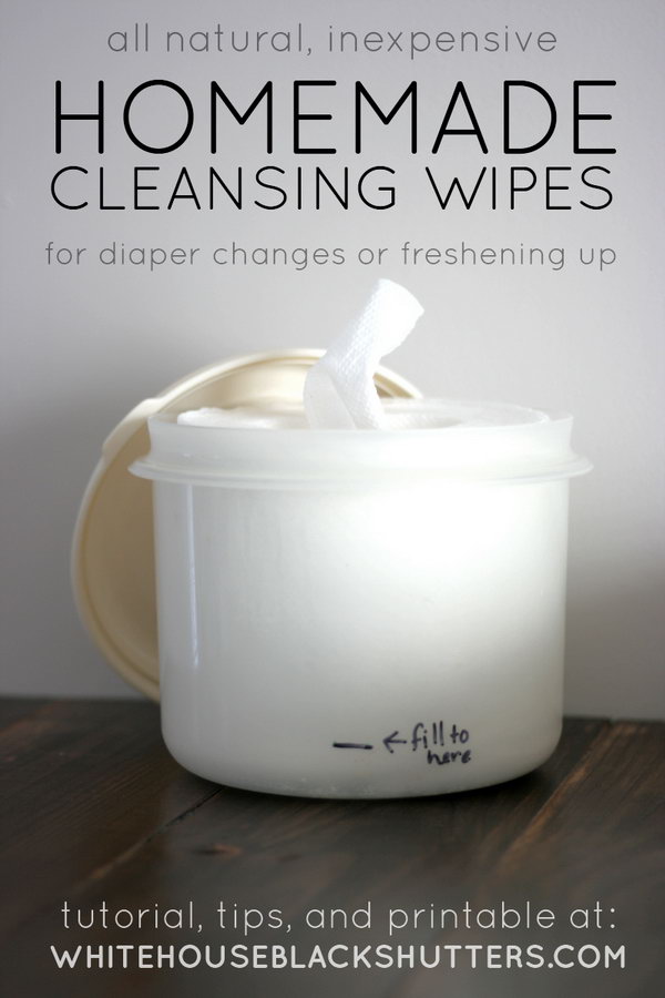 Homemade Organic Baby Cleansing Wipes. Get the tutorial 